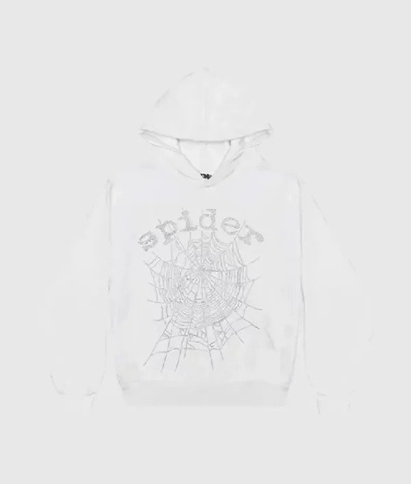 spider white hoodie