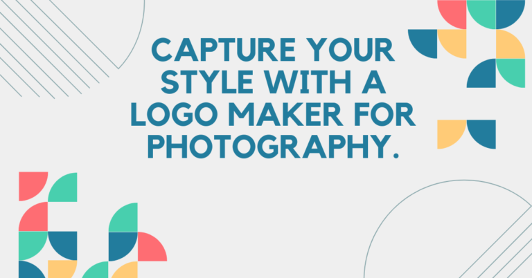 Capture your style with a logo maker for photography.